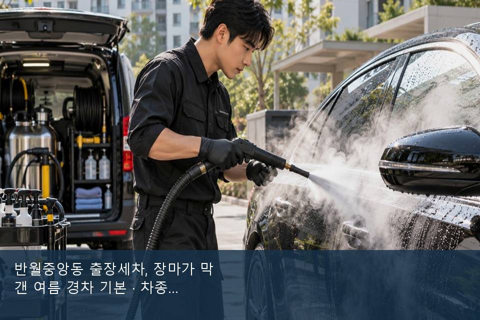 반월중앙동 출장세차, 장마가 막 갠 여름 경차 기본 · 차종 기준 금액